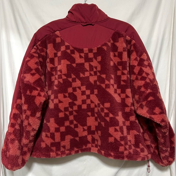 LIKE NEW JoyLab Printed High Pile Fleece Zip Up Jacket Winter Warm Cozy Cropped - Picture 8 of 12
